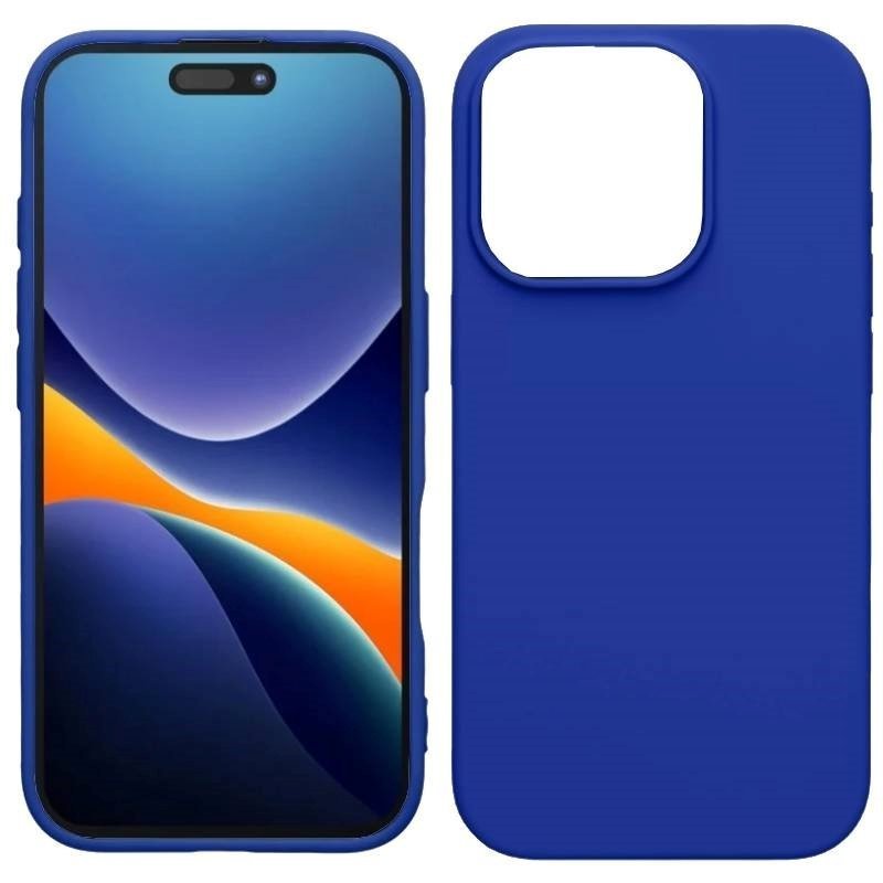 Θήκη Πλάτης Σιλικόνης Soft για Apple iPhone 16 Pro  Χρώμα-: Μπλε