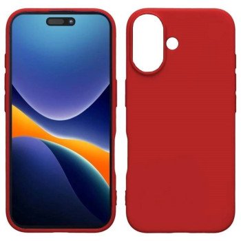 Θήκη Πλάτης Σιλικόνης Soft για Apple iPhone 16 Plus  Χρώμα-: Κόκκινο