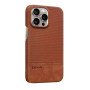 PIBLUE PL84 Leather Non Slip half Pack Phone Case For Apple IPhone 14 Pro Max - Brown