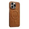 COBLUE CBSA28 Plain Leather Magnetic Wireless Charger Phone Case For APPLE IPHONE 13 PRO MAX - BROWN
