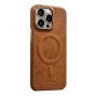 COBLUE CBSA28 Plain Leather Magnetic Wireless Charger Phone Case For APPLE IPHONE 13 PRO MAX - BROWN