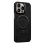 COBLUE CBSA28 Plain Leather Magnetic Wireless Charger Phone Case For APPLE IPHONE 12/12 PRO - BLACK