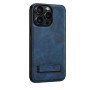 COBLUE CBSA24 LEATHER INCLUSIVE ANTI DROP STAND PHONE CASE FOR APPLE IPHONE 14 PRO MAX - BLUE