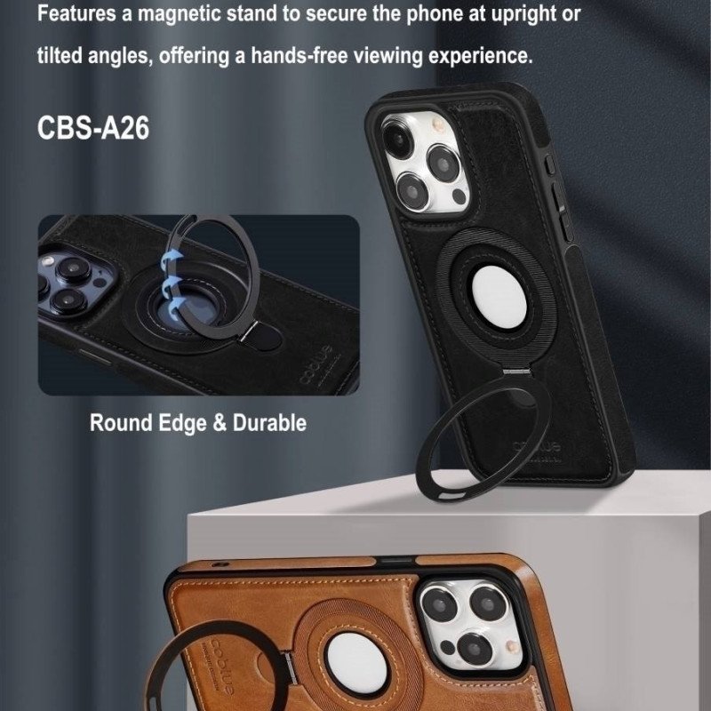COBLUE CBSA26 INTEGRATED BRACKET MAGNETIC PHONE CASE FOR APPLE IPHONE 14 - CAFE