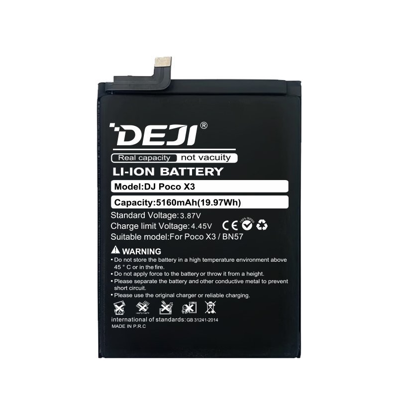 Deji Bn57 Oem Mobile Replacement Battery For Xiaomi Poco X3 Nfc/Poco X3 Pro - 5160Mah