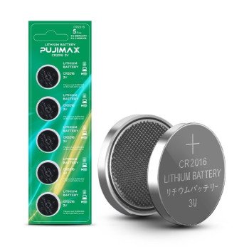 PUJIMAX PJ-CR2016 3V Lithium Button Battery - (5Pcs)