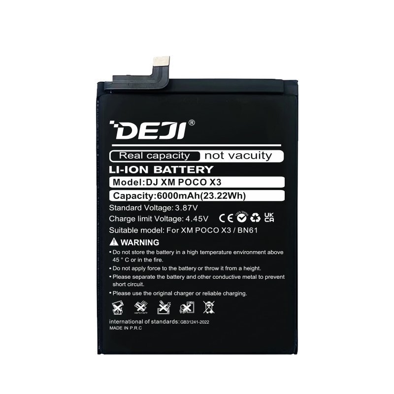 Deji Bn61 Oem Mobile Replacement Battery For Xiaomi Poco X3 - 6000Mah
