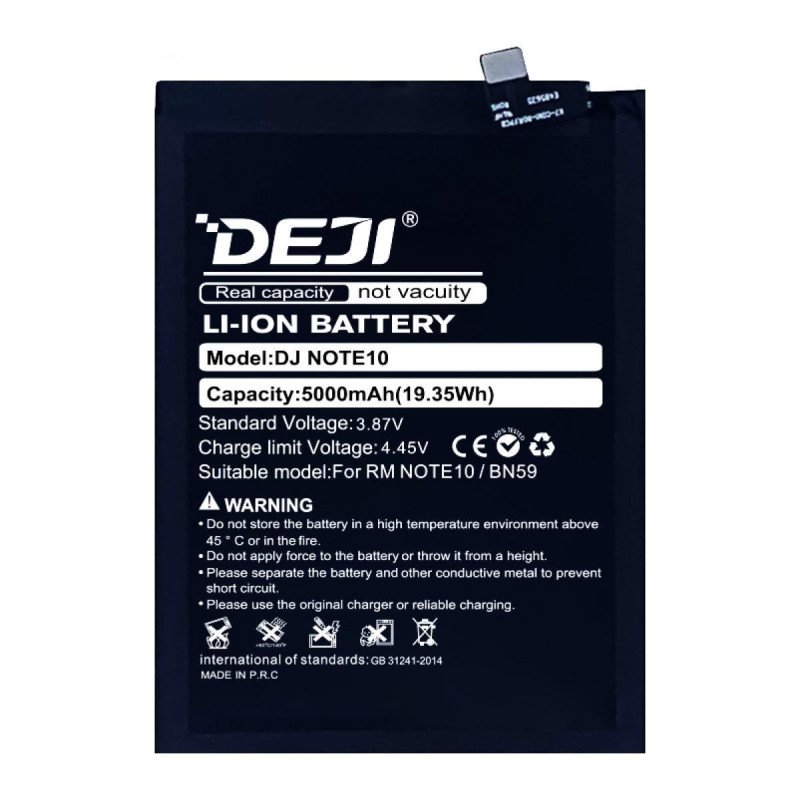 Deji Bn59 Oem Mobile Replacement Battery For Xiaomi Redmi Note 10 4G - 5000Mah