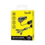 BUDI CC107T3B 35W ΚΑΙ PD20W ΔΙΠΛΟ USB ΓΡΗΓΟΡΗ ΦΟΡΤΙΣΤΗΣ ΑΥΤΟΚΙΝΗΤΟΥ ΜΕ ΚΑΛΩΔΙΟ 3 ΣΕ 1 - Μαύρο