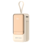 Vidvie PB798 Power Bank 20000mAh 65W Θύρεα USB-A και Θύρεα USB-C με Καλωδιο Type-C Και Lightning - Μπεζ