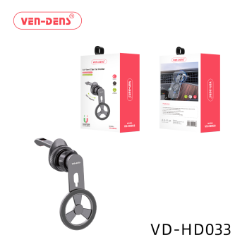 VEN-DENS VD-HD033 Βάση Κινητού Αυτοκινήτου Μεταλλικό με κλιπ εξαερισμού 360 περιστροφής - Μαύρο