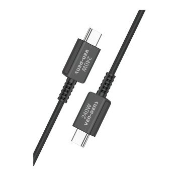 VEN-DENS VD-DCB02 Type-C έως Type-C 240W Super-Fast καλώδιο συγχρονισμού και φόρτισης δεδομένων, 1.8m - Μάυρο