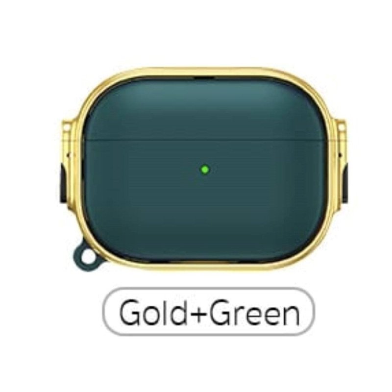 COTECi AP-66 Heavy Armor Προστατευτική Θήκη Ακουστικά για Apple AirPods Pro1/2  - Χρώμα: Πράσινο-Χρυσό