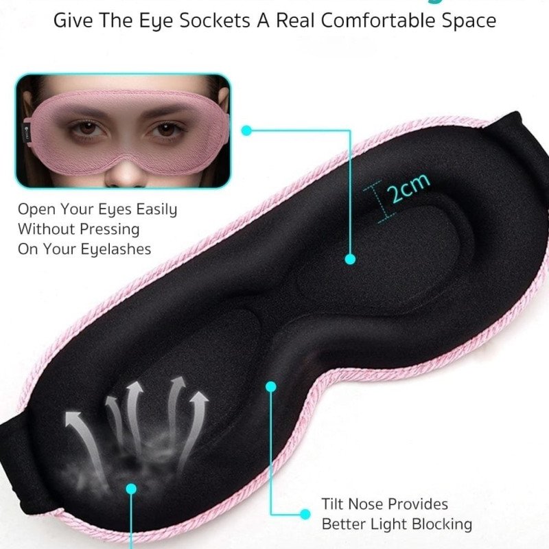 COTECi OT-011 Arctic 3D Μάσκα Ύπνου Sleeping Eye Mask - Ροζ