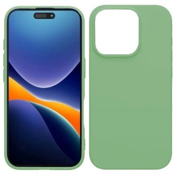 Θήκη Πλάτης Σιλικόνης Soft για Apple iPhone 16 Pro Max Χρώμα : Ανοιχτό πράσινο