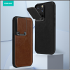 PIBLUE PL70 Business leather anti-fall clamshell lens phone case For Apple IPhone 16 - Colour:Cafe