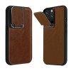 PIBLUE PL70 Business leather anti-fall clamshell lens phone case For Apple IPhone 16 - Colour:Cafe