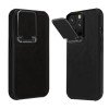PIBLUE PL70 Business leather anti-fall clamshell lens phone case For Apple IPhone 16 Pro - Colour:Black
