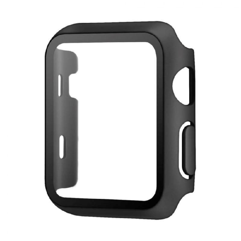 Θήκη Ρολογιού με Tempered Glass για Apple Watch Series 10  46mm - Χρώμα: Μαύρο