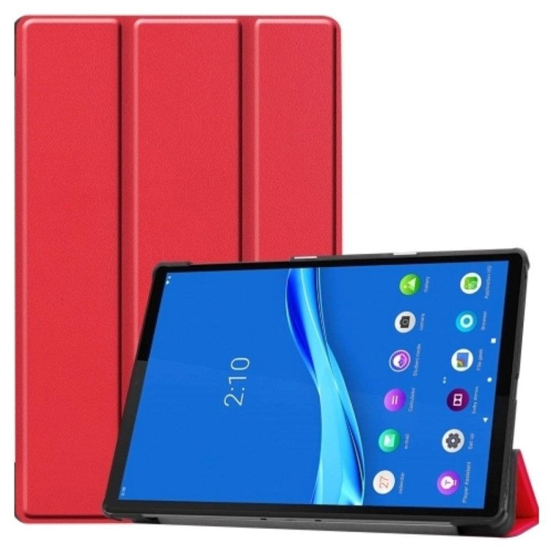 Θήκη Slim Smart Tri-Fold Cover New Design HQ για Lenovo M11 - Χρώμα: Κόκκινο