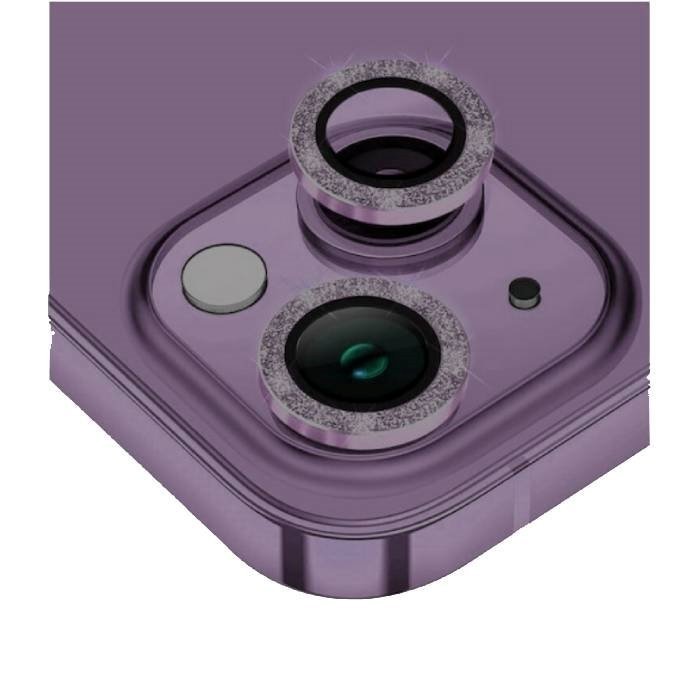 Camera Glass With Strass For Apple iPhone 15 Pro / 15 Pro Max - Color: Purple