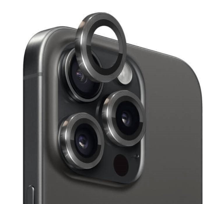 Tζαμάκι Προστασίας Πίσω Κάμερας Camera Glass για Apple iPhone 15 Pro / 15 Pro Max - Χρώμα:Γκρί