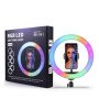 MJ-30 30cm RGB Ring light led με τρίποδο δαπέδου βάση για κινητό 12" Inches