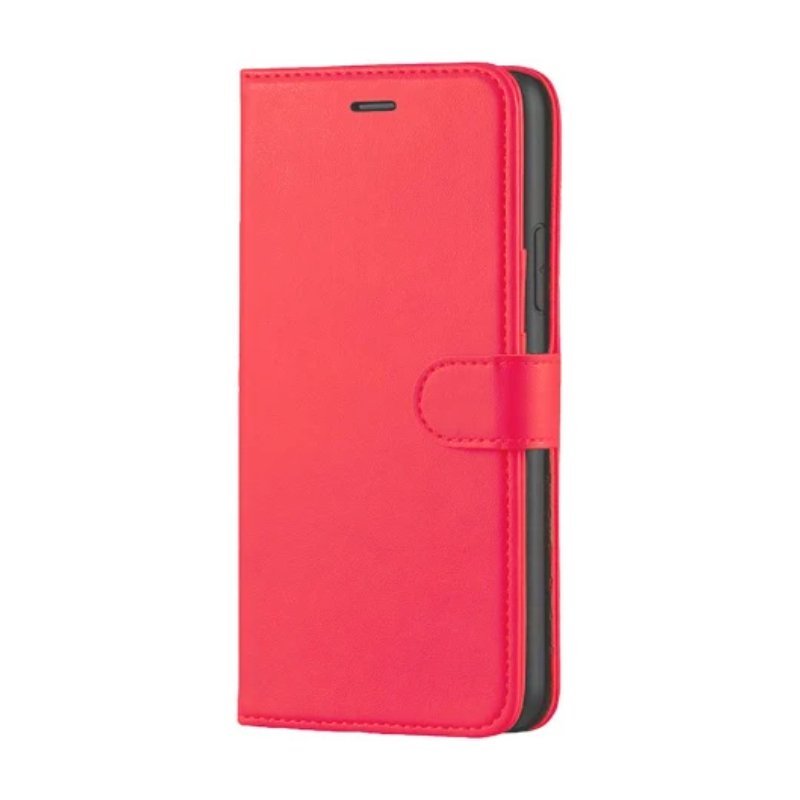 HTS Book Cover Stand Leather Wallet with Clip For  Xiaomi Redmi A1 Plus - Color-Red Wine