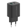 Vidvie PLE248 PD 20W Φορτιστής με 1 Θύρες USB-A και 1 Θύρες USB-C και Καλώδιο USB-A σε Lightning - Μαύρο
