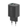 Vidvie PLE248 PD 20W Φορτιστής με 1 Θύρες USB-A και 1 Θύρες USB-C και Καλώδιο USB-A σε Lightning - Μαύρο