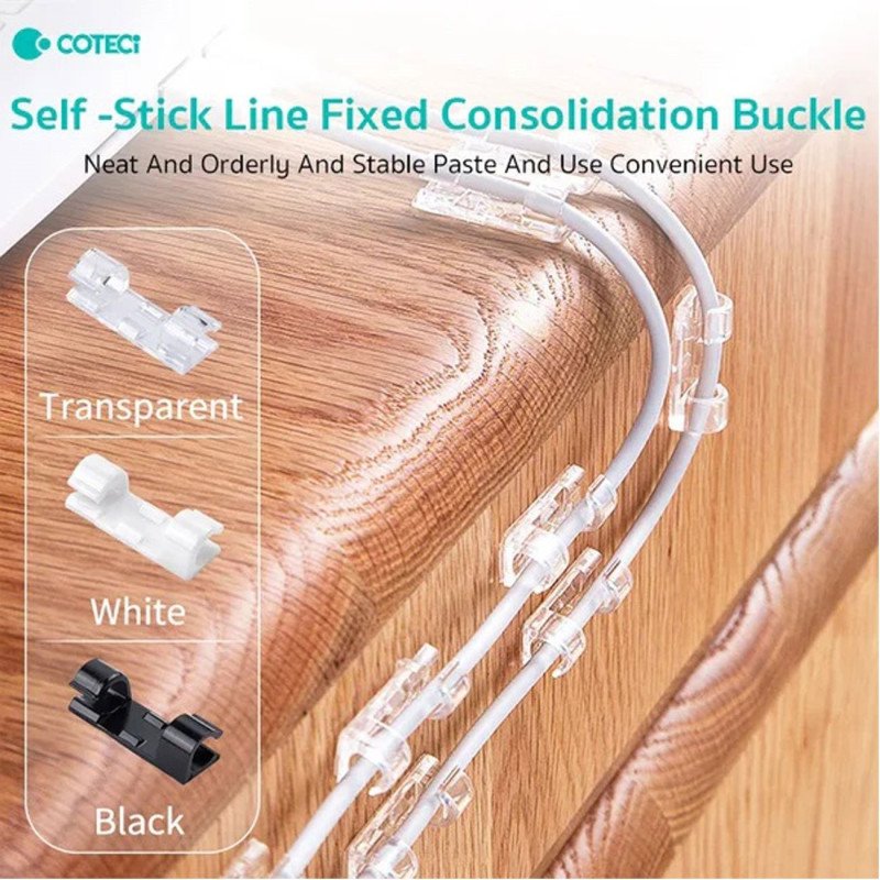 Coteci 82102-Bk Self-Stick Line Fixed Consolidation Buckle - Μαύρο