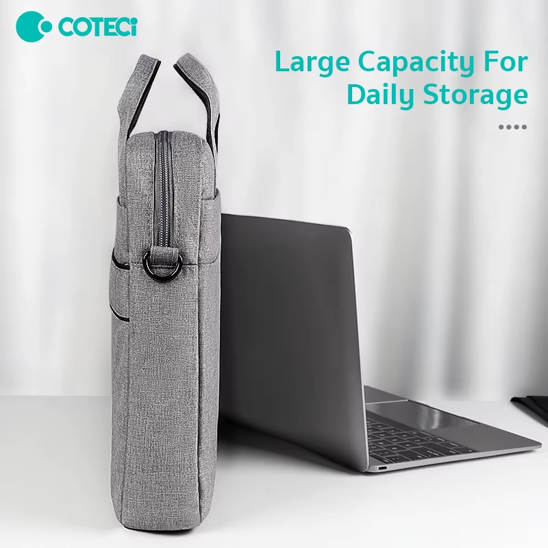 Coteci 14019-L-Lg  Τσάντα Laptop Για Άνδρες Και Γυναίκες - Αδιάβροχη Και Αντικραδασμική (15-16 Inches) - Γκρί