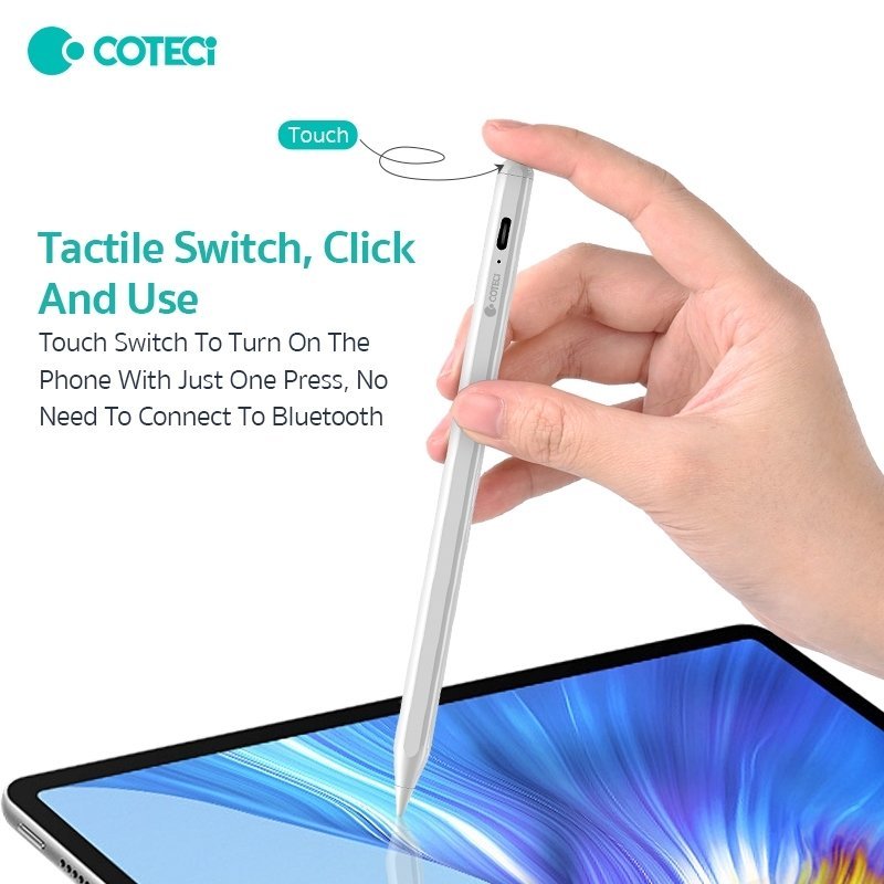 Coteci Ip-020-Wh P8 Ψηφιακή Γραφίδα Αφής Για Ios,Window, Και Android Tablets Χρώμα: - Λευκό