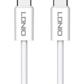 Ldnio Lc902C 65W Καλώδιο Δεδομένων Γρήγορης Φόρτισης Με Θήρα Usb-C Σε Usb-C (Length 2M) - Λευκό
