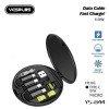 Yesplus Ys-844 High Quality Multifunctional Fast Charging Data Cable Box - Black