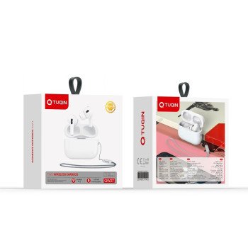 Tuqin QW27 Ασύρματα Ακουστικά με Θήκη Φόρτισης True Wireless Stereo Earbuds - Λευκό