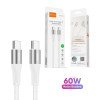 Vidvie CB4038C&C 60W Καλώδιο Φόρτισης και Μεταφοράς Δεδομένων Type-C Σε Type-C (3M) - Χρώμα: Λέυκο