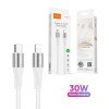 Vidvie CB4038C&i 30W Καλώδιο Φόρτισης και Μεταφοράς Δεδομένων Type-C Σε USB Lightning (2M) - Χρώμα: Λέυκο
