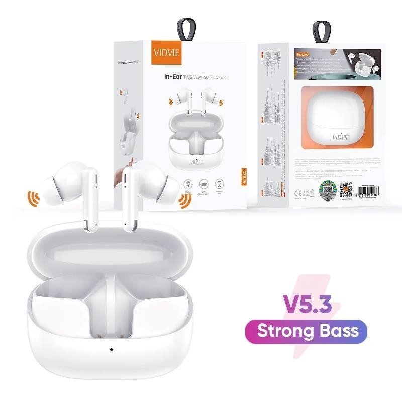 Vidvie BT880 Ασύρματα Ακουστικά με Θήκη Φόρτισης True Wireless Stereo Earbuds - Λευκό
