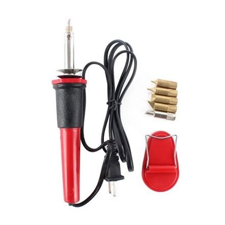 Πυρογράφος κολλητήρι  60W για σκάλισμα σε ξύλο με 6 διαφορετικές κεφαλές για καλλιτεχνικές δημιουργίες