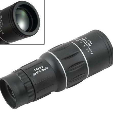 Μονόκυαλο τσέπης 16 x 52 με θήκη μεταφοράς φέρνει τα 800m στα 66 μέτρα