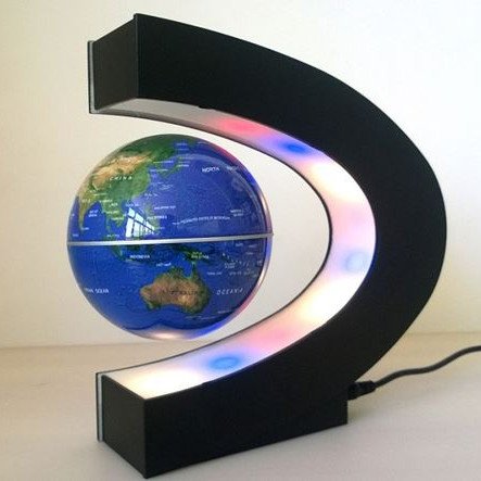Μαγνητική αιωρούμενη υδρόγειος σφαίρα με φωτισμό LED σε εντυπωσιακή βάση τύπου C (δείτε βίντεο)