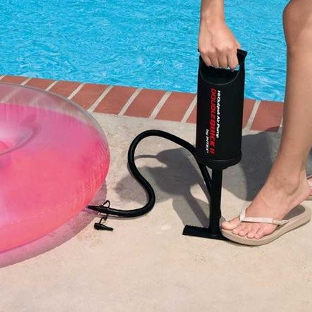 Χειροκίνητη τρόμπα φουσκωτών διπλής ενέργειας με 2 ακροφύσια μεγάλο μέγεθος