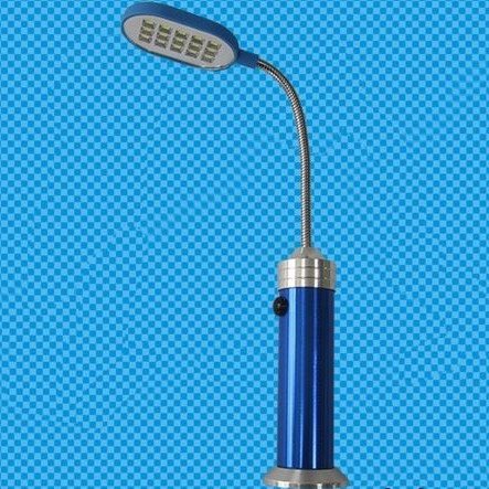 Φωτιστικό LED γραφείου-εργασίας με εύκαμπτο βραχίονα & κεφαλή διπλής όψεως (ψυχρό ή λευκό φως) μαγνητική βάση και 15 smd Led