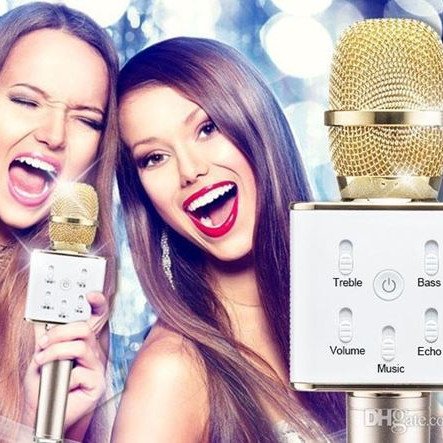 Φορητό ασύρματο μικρόφωνο καραόκε με ενσωματωμένο ηχείο και σύνδεση Bluetooth