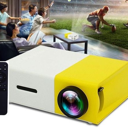 Προτζέκτορας 600 Lumens - LED Projector HD με Ρυθμιστή Εστίασης FOCUS - Ενσωματωμένα Ηχεία για HOME CINEMA - Διαγώνιος οθόνης  Προβολής 80 έως 152cm. - Υποδοχή για Κάρτα Μνήμης + USB Στικάκι