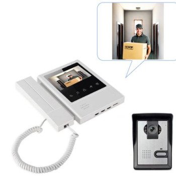 Θυροτηλεόραση μονοκατοικίας με κάμερα υψηλής ευκρίνειας & Night vision με μόνιτορ 3,2'' και υποδοχή για ηλεκτρονική κλειδαριά
