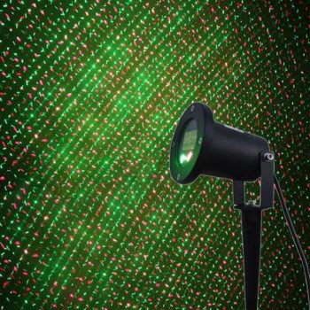 Τηλεχειριζόμενο φωτορυθμικό laser αδιάβροχο εξωτερικού - εσωτερικού χώρου με πάσσαλο στήριξης και χρονοδιακόπτη