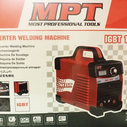 Ηλεκτροκόλληση Inverter IGBΤ 160 με ψηφιακή ένδειξη -Ρυθμιζόμενο Ρεύμα Συγκόλλησης 20 - 160 A + Θερμική Προστασία - Ανεμιστήρα + Λειτουργία HOT START + ARC FORCE + ANTI STICK