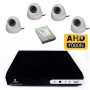Σετ 4 καμερών dome οροφής AHD 2MP με νυχτερινή λήψη + 4CH καταγραφικο DVR AHD 1080p + Σκληρός δίσκος 500Gb